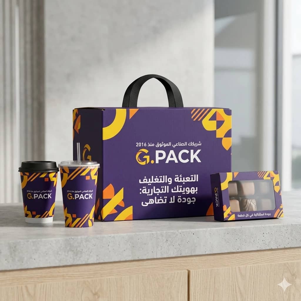 طباعة وتصنيع العبوات الكرتونية للمطاعم والمقاهي — جي باك